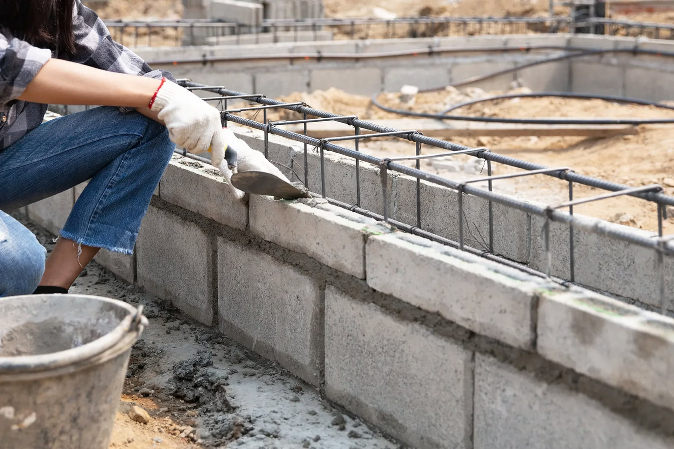 Foundation block wall installation