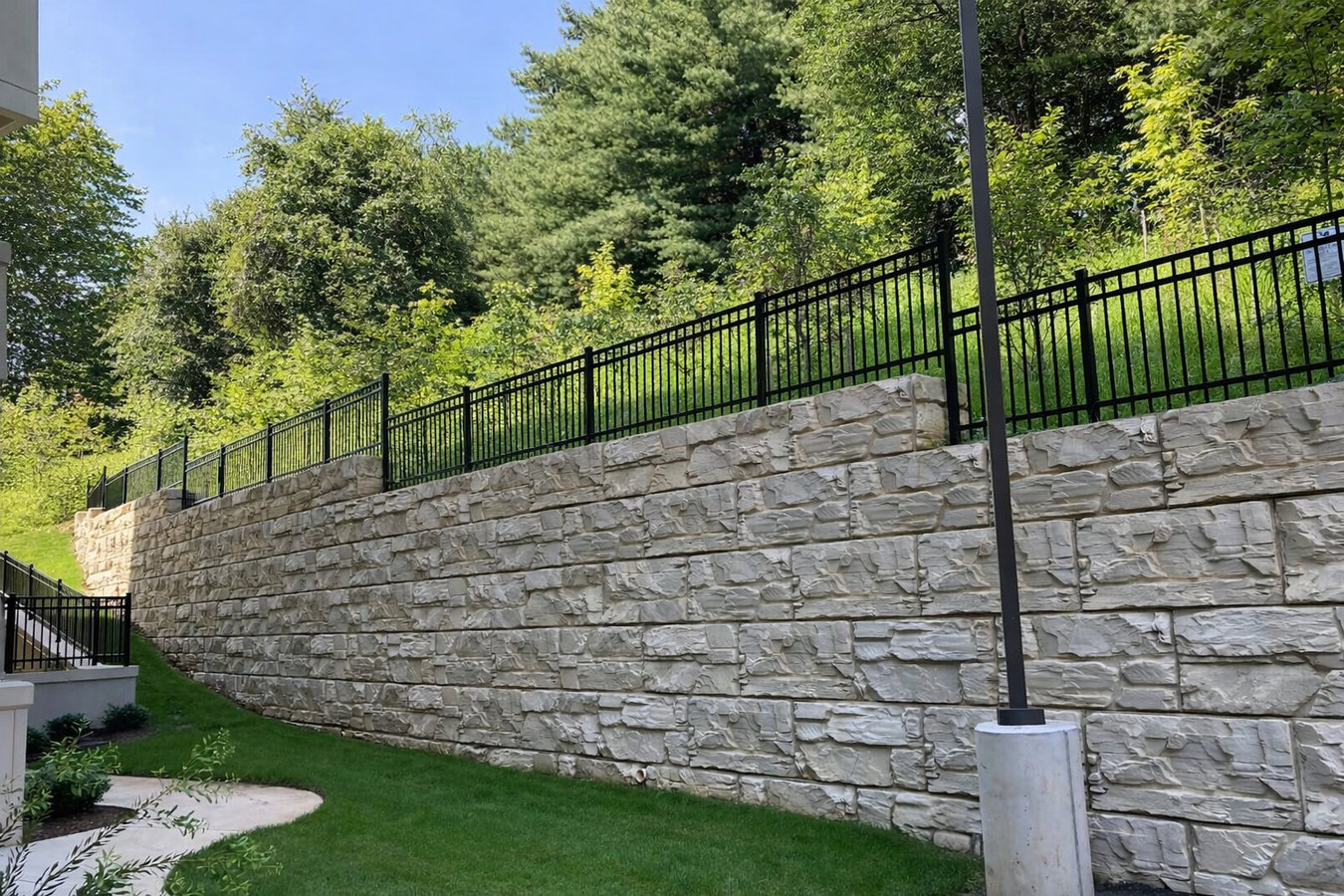 Retaining wall construction